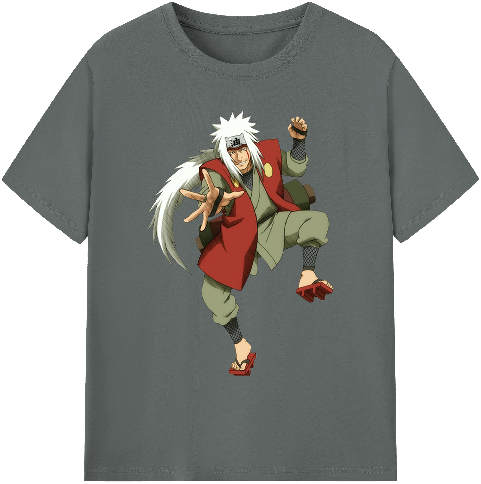 （画像用） NARUTO -ナルト- 自来也（じらいや） Jiraiya 綿100％ メンズ半袖Tシャツ｜肌触りやわらか＆通気性